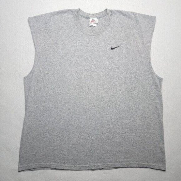 Nike Other - Vintage Nike Sleeveless T-Shirt Men's Size 2XL Gray Made In USA White Tag